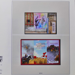 Collection timbres de France 2013-2014 neufs** complet en album Lindner.