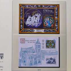 Collection timbres de France 2015-2016 neufs** complet en album Lindner.