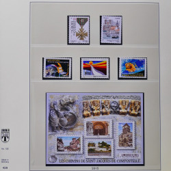 Collection timbres de France 2015-2016 neufs** complet en album Lindner.