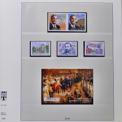 Collection timbres de France 2015-2016 neufs** complet en album Lindner.