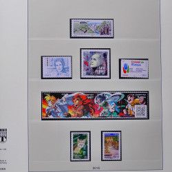 Collection timbres de France 2015-2016 neufs** complet en album Lindner.