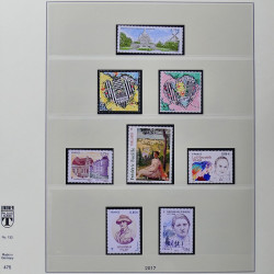 Collection timbres de France 2017-2018 neufs** complet en album Lindner.