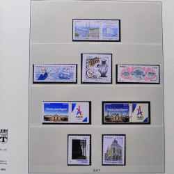 Collection timbres de France 2017-2018 neufs** complet en album Lindner.