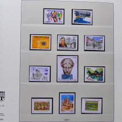 Collection timbres de France 2017-2018 neufs** complet en album Lindner.