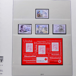 Collection timbres de France 2017-2018 neufs** complet en album Lindner.