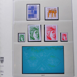 Collection timbres de France 2017-2018 neufs** complet en album Lindner.