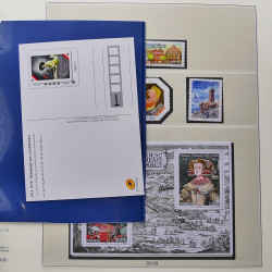 Collection timbres de France 2017-2018 neufs** complet en album Lindner.