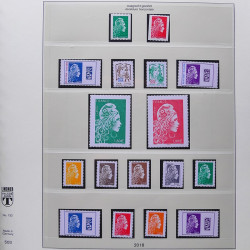 Collection timbres de France 2017-2018 neufs** complet en album Lindner.