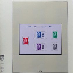 Collection timbres de France 2017-2018 neufs** complet en album Lindner.