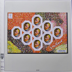 Collection timbres de France 2017-2018 neufs** complet en album Lindner.