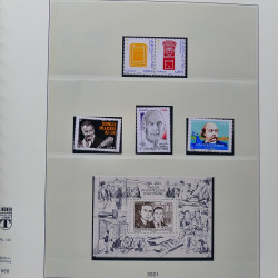 Collection timbres de France 2021 neufs** complet en album Lindner.