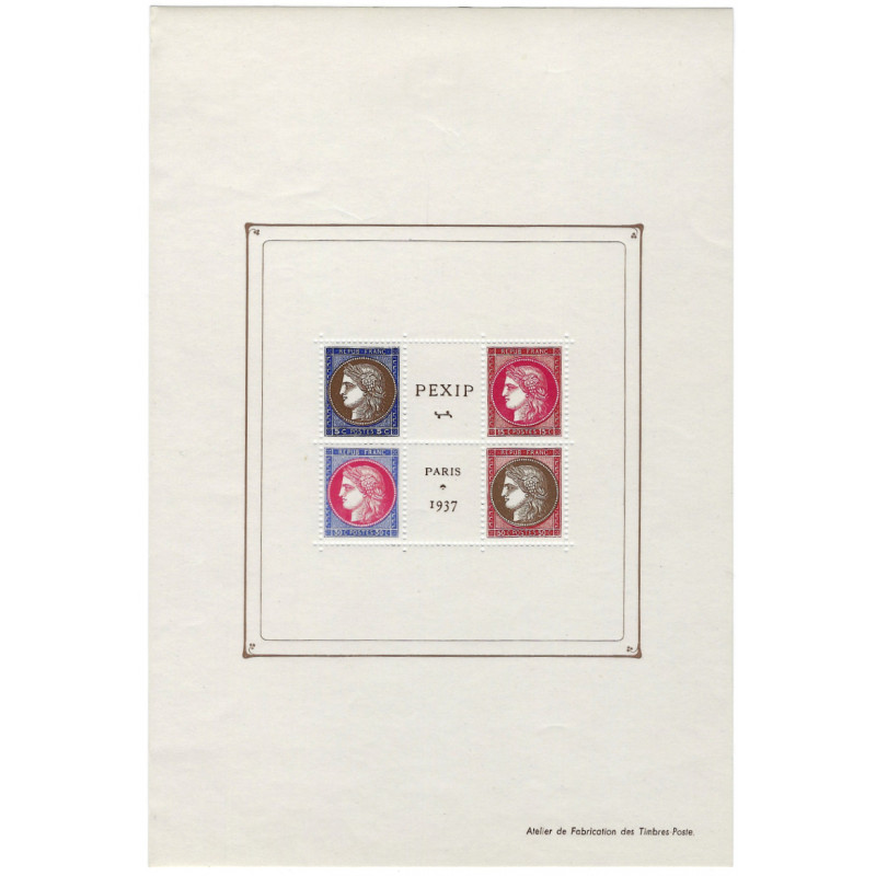 Bloc feuillet de timbres N°3c - PEXIP neuf*.