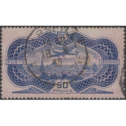 Timbre poste aérienne N°15b Burelé oblitéré.