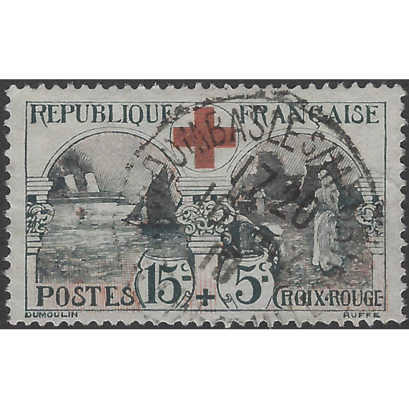 Croix-Rouge timbre de France N°156 oblitéré.