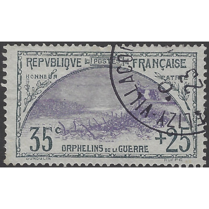 Tranchées timbre de France N°152 oblitéré.