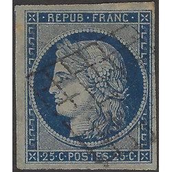 Cérès timbre de France N°4 oblitéré grille.