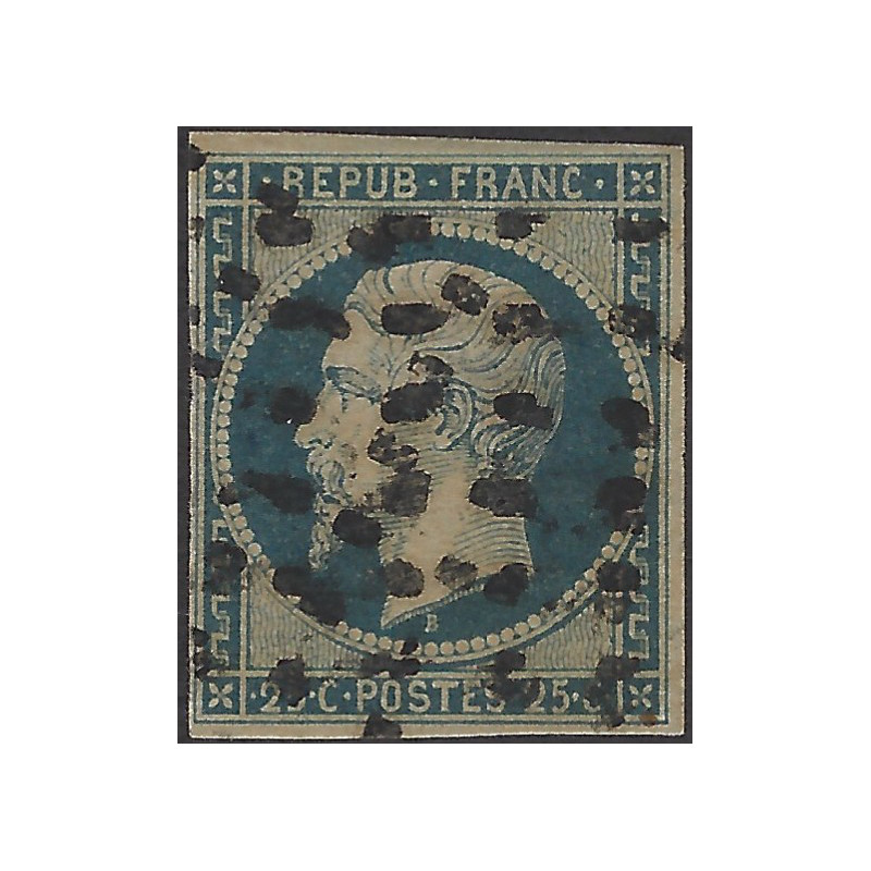 Présidence timbre de France N°10e oblitéré gros points.