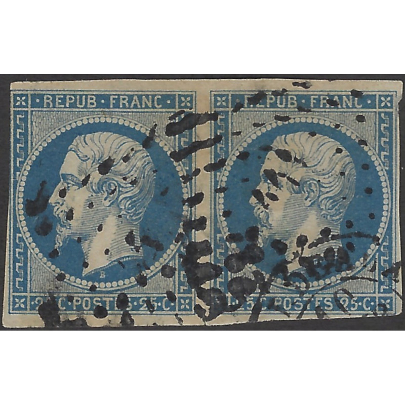 Présidence timbre de France N°10 paire oblitéré.