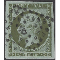 Empire non dentelé timbre de France N°11 oblitéré.
