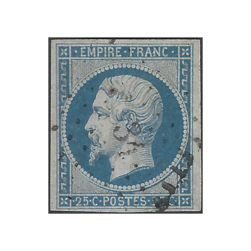 Empire non dentelé timbre de France N°15 oblitéré.