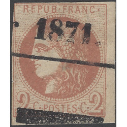 Bordeaux timbre de France N°40B annulation typographique des journaux.