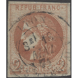 Bordeaux timbre de France N°40B oblitéré.