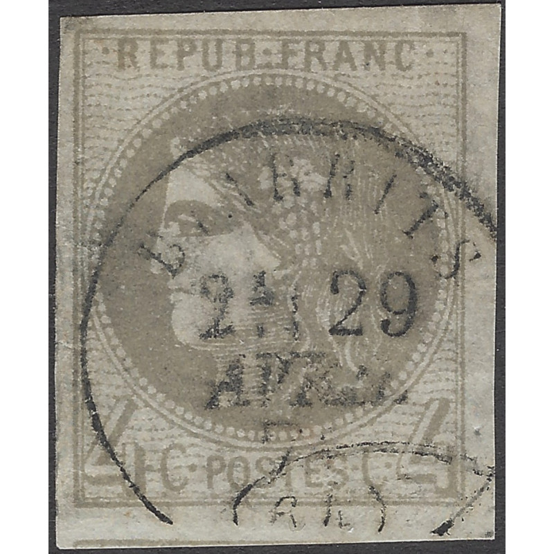 Bordeaux timbre de France N°41B oblitéré.