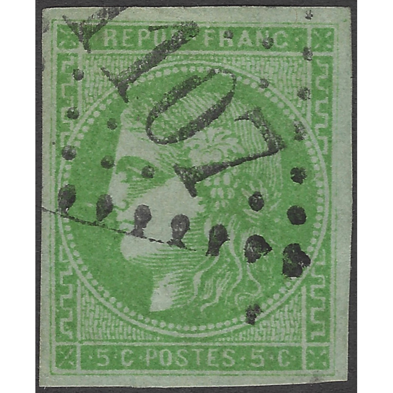 Bordeaux timbre de France N°42B oblitéré.