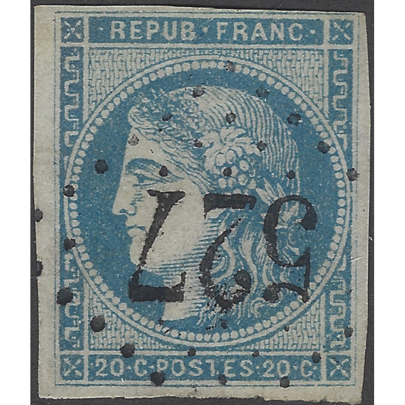 Bordeaux timbre de France N°45B oblitéré.