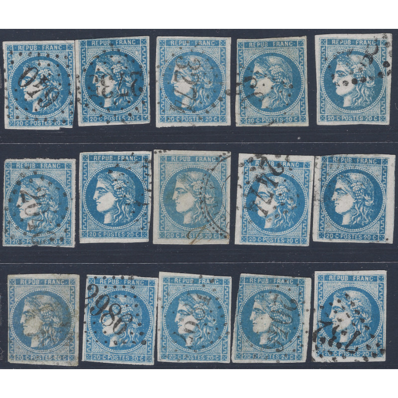 Bordeaux timbre de France N°46A bloc report de 15.