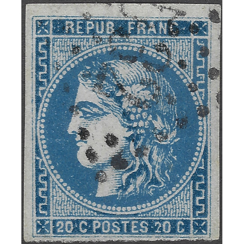 Bordeaux timbre de France N°46A oblitéré.