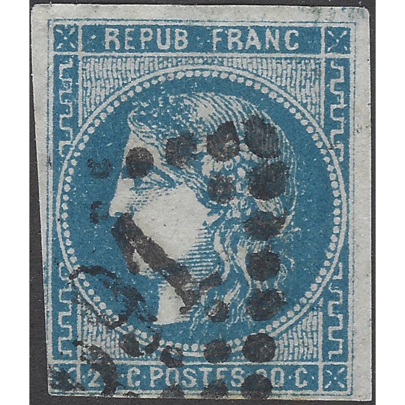 Bordeaux timbre de France N°46A oblitéré.