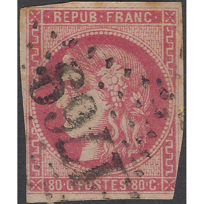 Bordeaux timbre de France N°49 oblitéré.