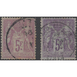Sage timbre de France N°95 deux nuances oblitérés.