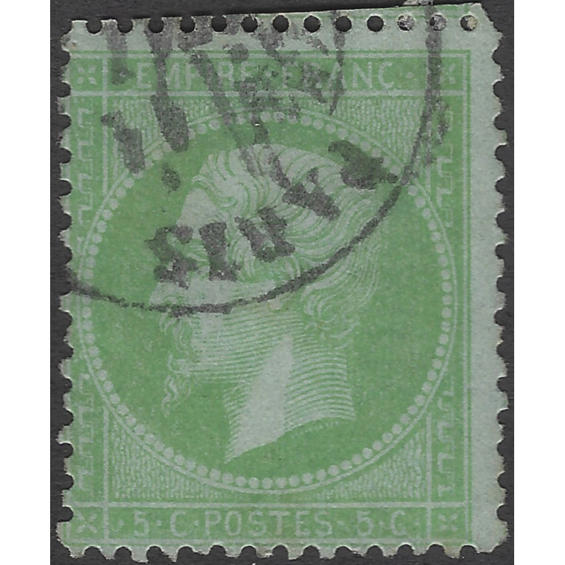 Empire dentelé timbre de France N°35 oblitéré.