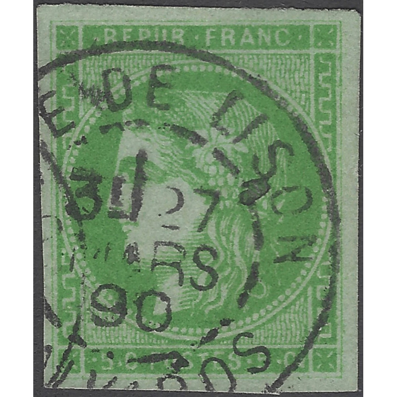 Bordeaux timbre de France N°42B oblitéré.