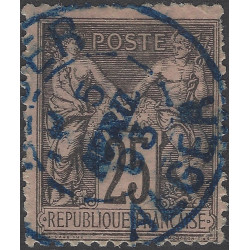 Sage timbre de France N°97 oblitéré cachet bleu Alger.