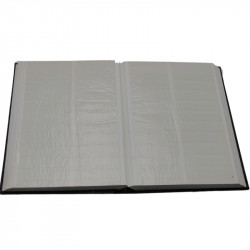 Classeur Lindner 64 pages blanches subdivisées pour stock de timbres-poste.