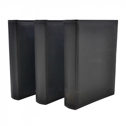 Lot de 3 classeurs Lindner 60 pages noires pour timbres-poste.