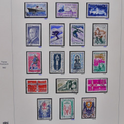 Collection timbres de France 1961-1969 oblitérés complet en album Safe.