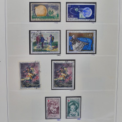 Collection timbres de France 1961-1969 oblitérés complet en album Safe.