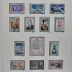 Collection timbres de France 1961-1969 oblitérés complet en album Safe.