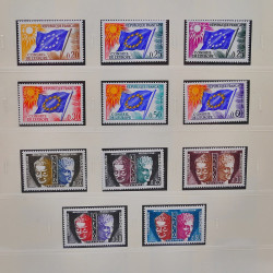 Collection timbres de France 1961-1969 oblitérés complet en album Safe.