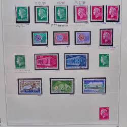 Collection timbres de France 1961-1969 oblitérés complet en album Safe.