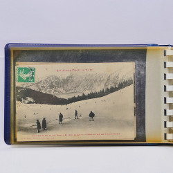 Collection de cartes postales thématiques Ski en un album.