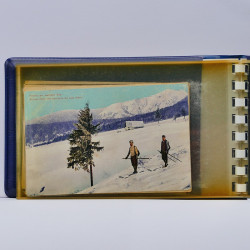 Collection de cartes postales thématiques Ski en un album.