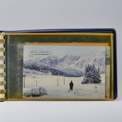 Collection de cartes postales thématiques Ski en un album.