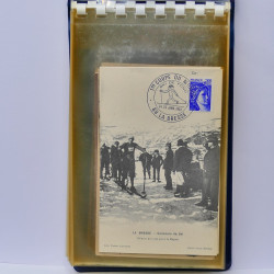 Collection de cartes postales thématiques Ski en un album.