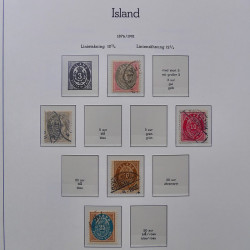 Collection timbres d'Islande 1876-2010 oblitérés dans album Leuchtturm.