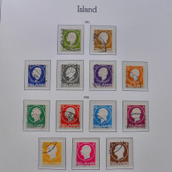 Collection timbres d'Islande 1876-2010 oblitérés dans album Leuchtturm.